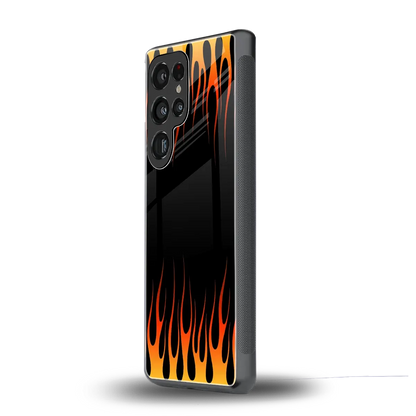 Flames Hot Red samsung galaxy s26 ultra mobile cover | shockproof glass phone case