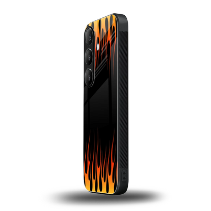 Flames Hot Red samsung galaxy s24 mobile cover | shockproof glass phone case