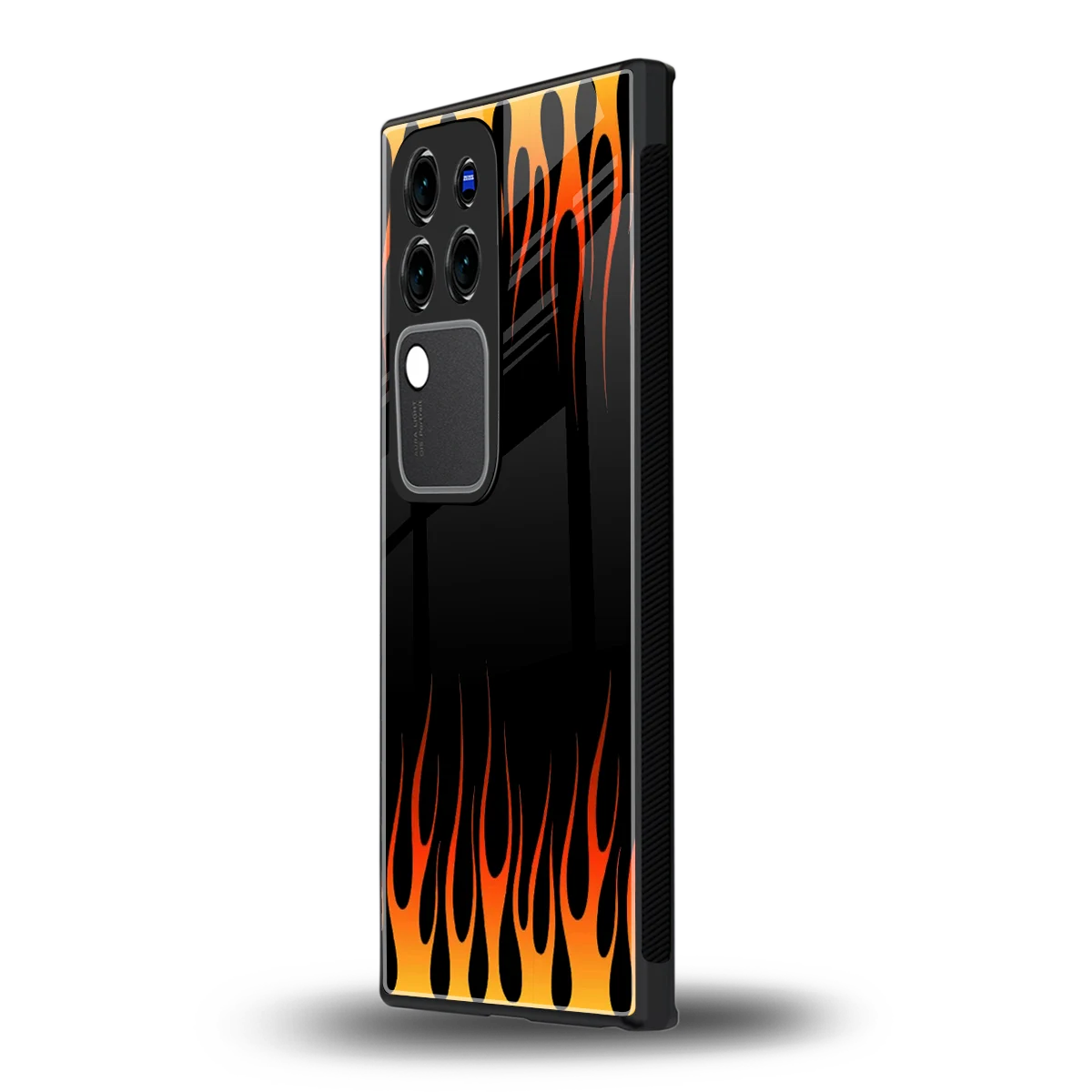 Flames Hot Redvivo v30 pro mobile cover | shockproof glass phone case