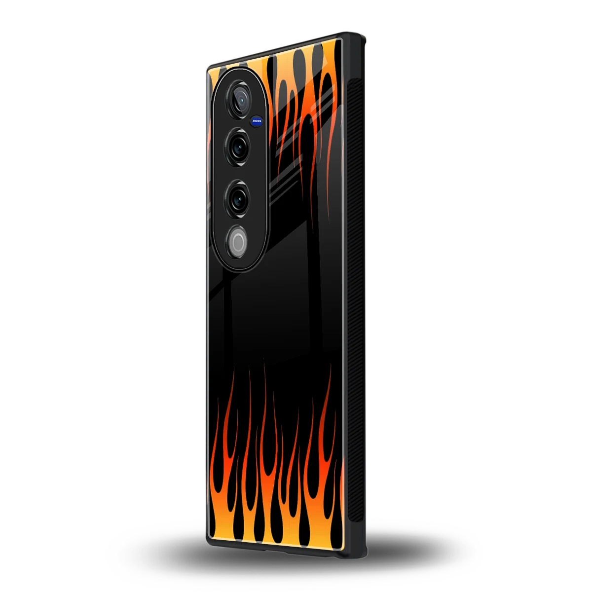 Flames Hot Red vivo v40 pro mobile cover | shockproof glass phone case