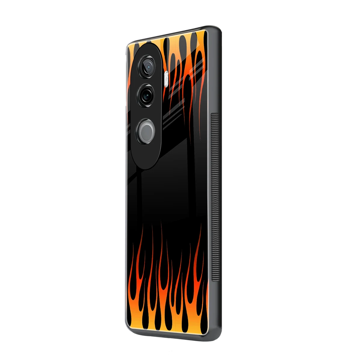 Flames Hot Red vivo v40e mobile cover | shockproof glass phone case