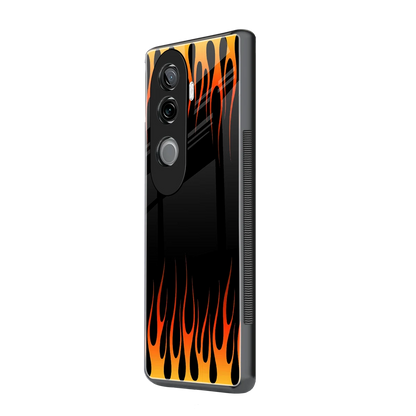 Flames Hot Red vivo v40e mobile cover | shockproof glass phone case