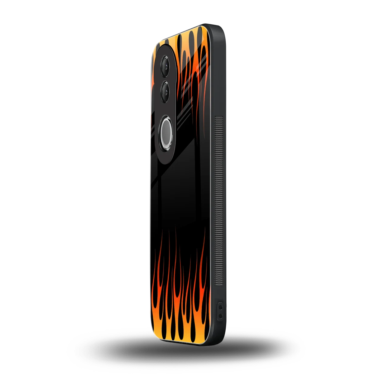 Flames Hot Red vivo v50 mobile cover | shockproof glass phone case