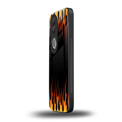 Flames Hot Red vivo v50 mobile cover | shockproof glass phone case