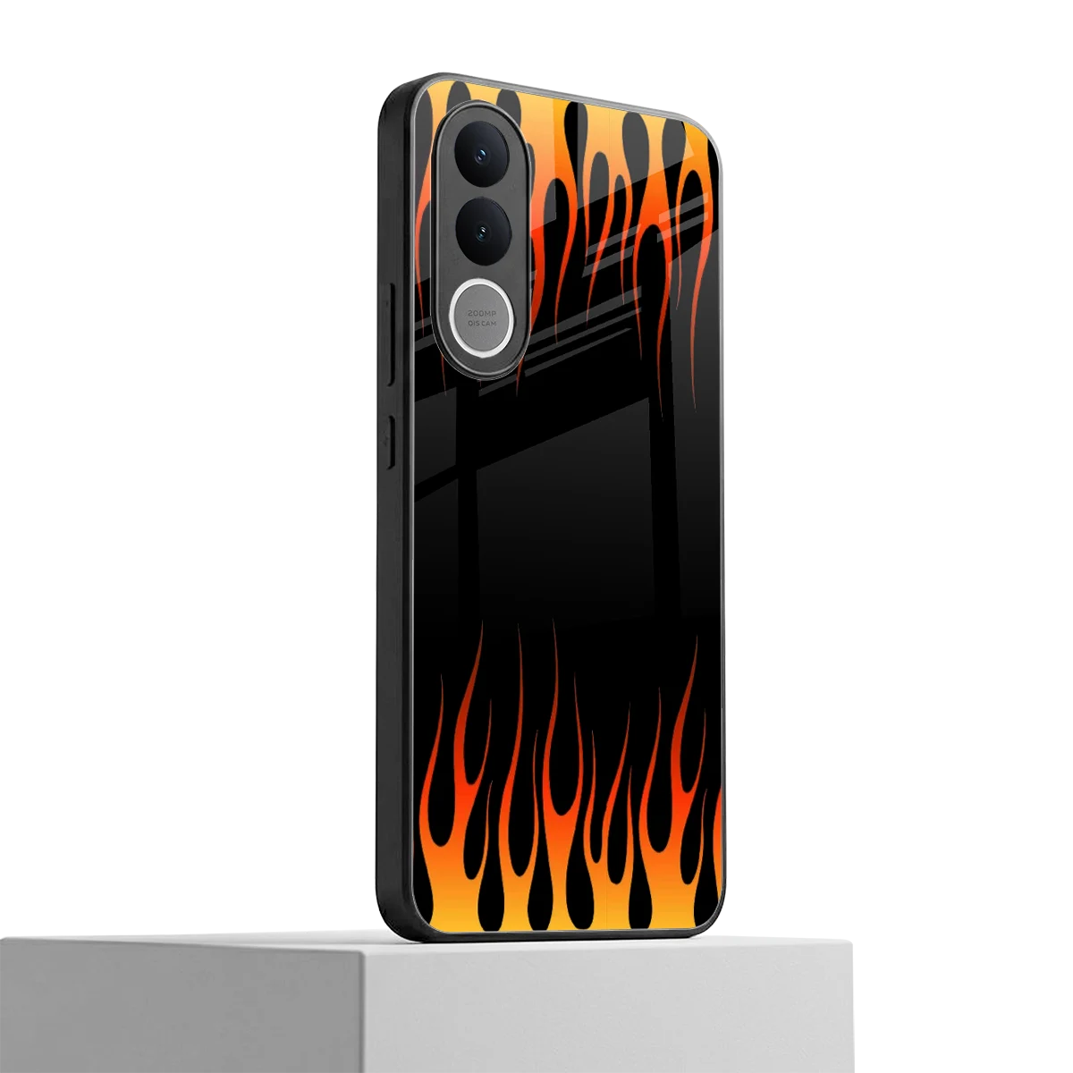 Flames Hot Red vivo v70 fe mobile cover | shockproof glass phone case