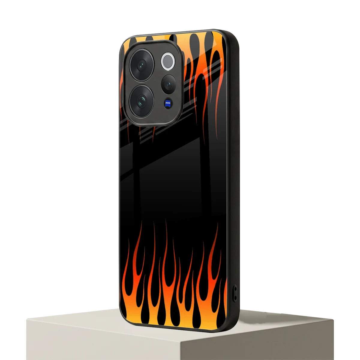 Flames Hot Red vivo v70 mobile cover | shockproof glass phone case