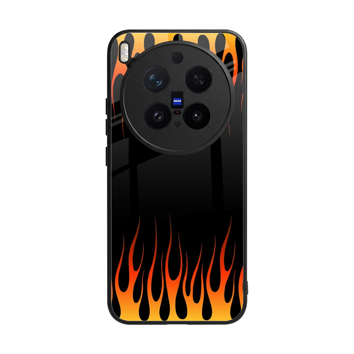 Flames Hot Red back phone cover | glass case for vivo x300 pro