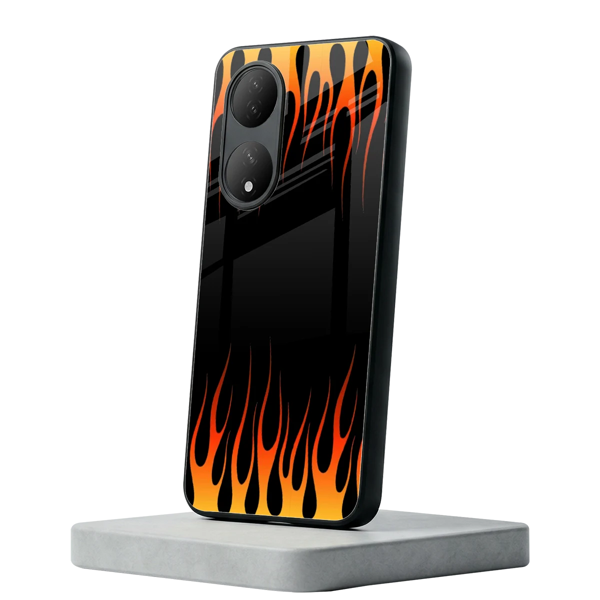 Flames Hot Red Vivo-y100 mobile cover | shockproof glass phone case