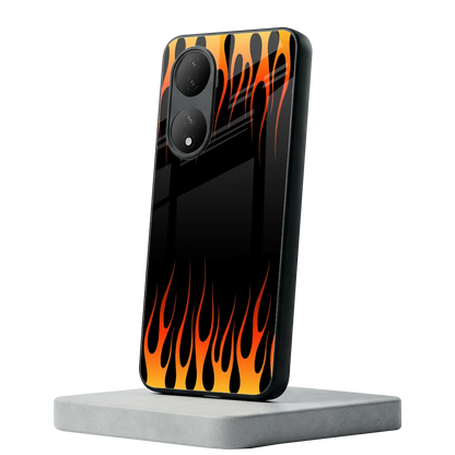 Flames Hot Red Vivo-y100 mobile cover | shockproof glass phone case