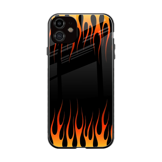 Flames Hot Red back phone cover | glass case for iphone 12