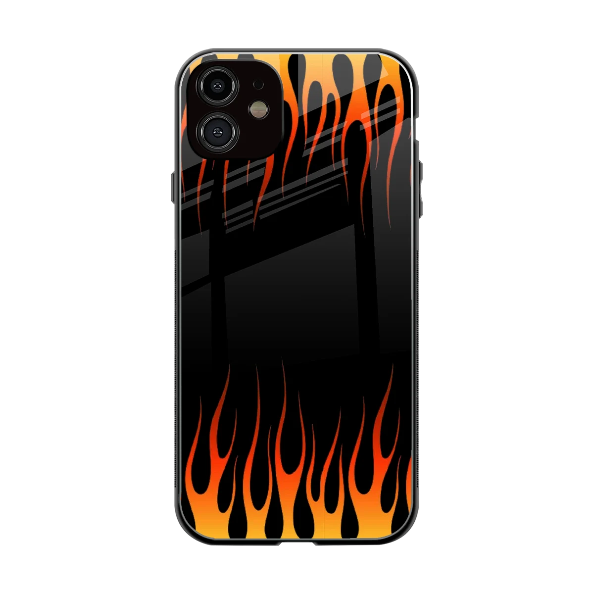 Flames Hot Red back phone cover | glass case for iphone 11