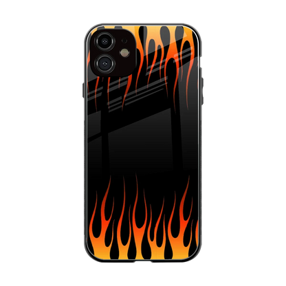 Flames Hot Red back phone cover | glass case for iphone 11