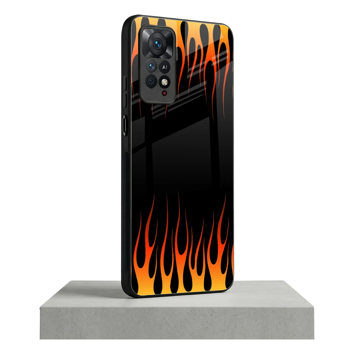 Flames Hot Red redmi note 11 pro mobile cover | shockproof glass phone case