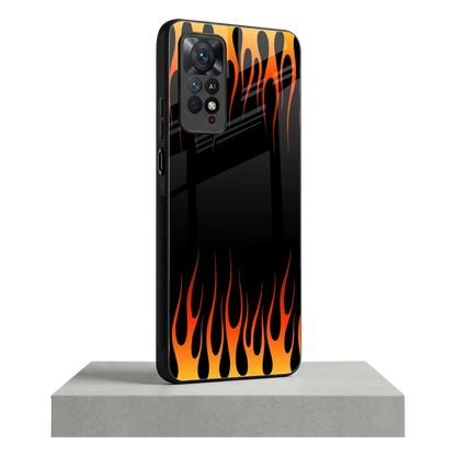Flames Hot Red redmi note 11 pro mobile cover | shockproof glass phone case