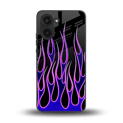 Flames Purple Inferno back phone cover | glass case for oneplus nord ce5 5g