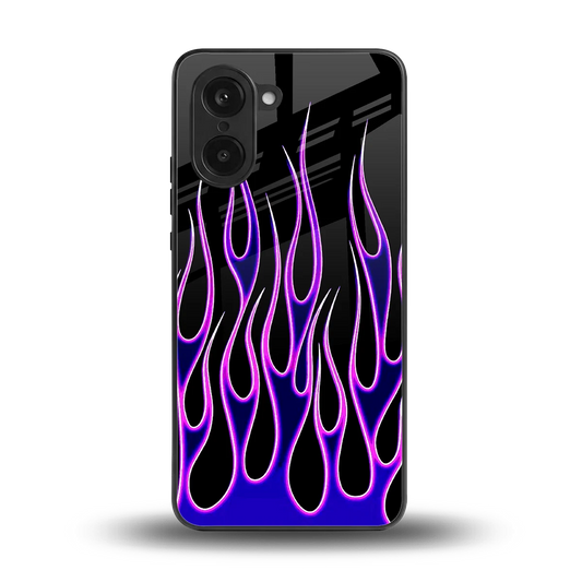 Flames Purple Inferno back phone cover | glass case for oneplus nord ce5 5g