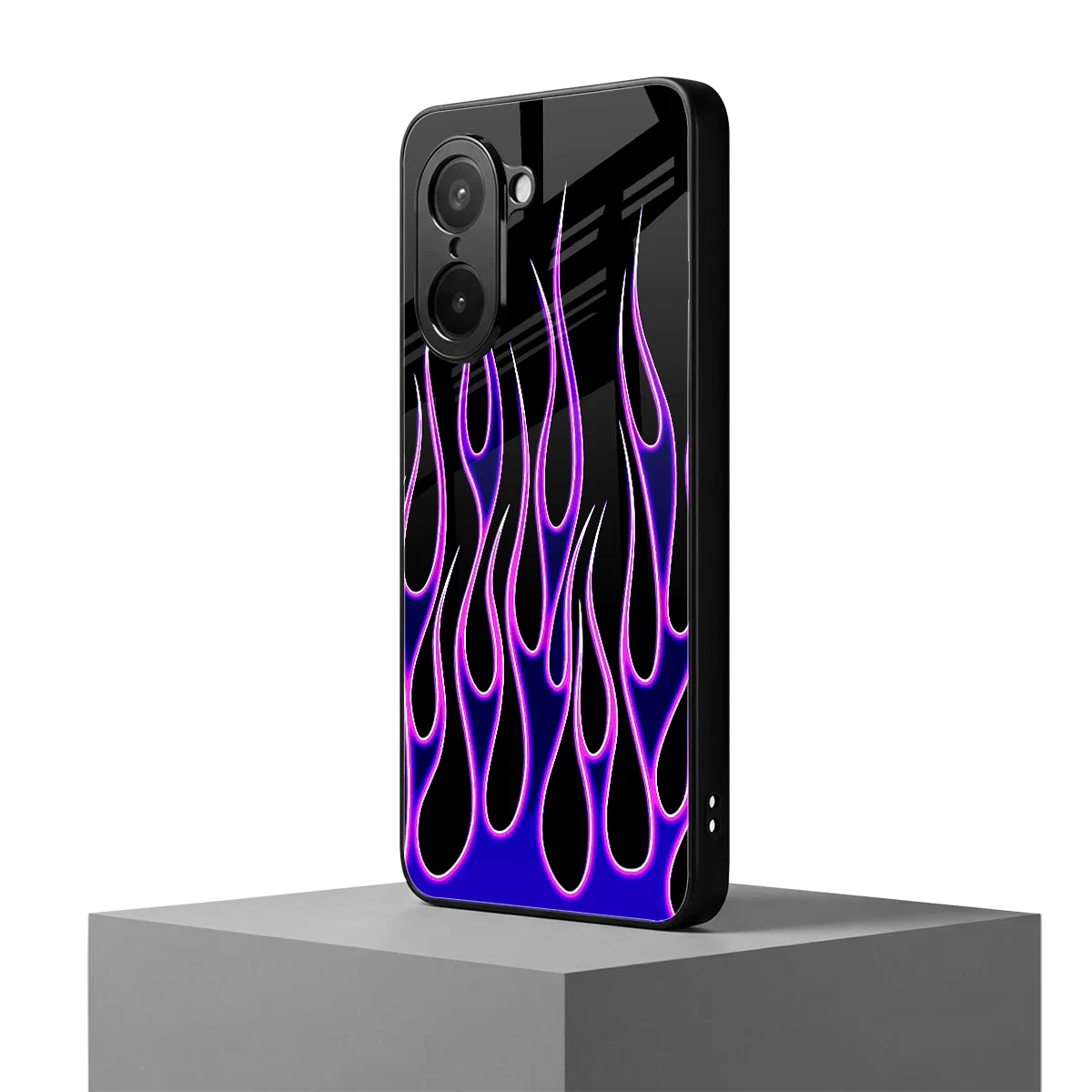 Flames Purple Inferno oneplus nord ce5 5g mobile cover | shockproof glass phone case