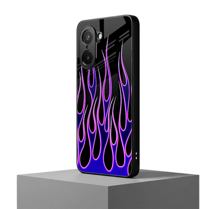 Flames Purple Inferno oneplus nord ce5 5g mobile cover | shockproof glass phone case