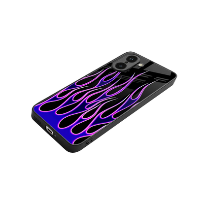 Flames Purple Inferno stylish phone case for oneplus nord ce5 5g | glossy glass and slim fit