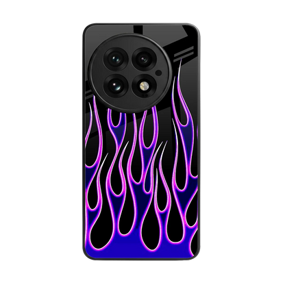 Flames Purple Inferno back phone cover | glass case for oneplus 13