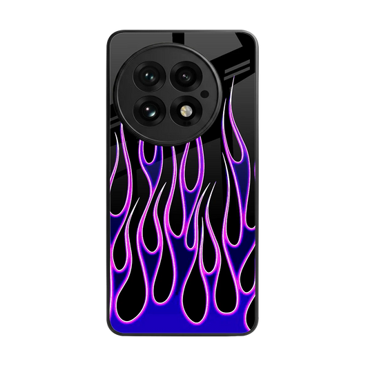 Flames Purple Inferno back phone cover | glass case for oneplus 13