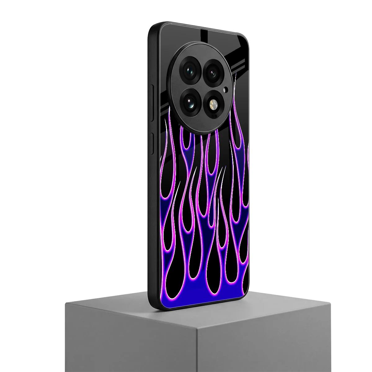 Flames Purple Inferno oneplus 13 mobile cover | shockproof glass phone case