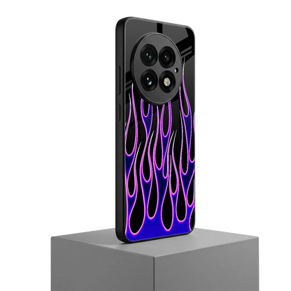 Flames Purple Inferno oneplus 13 mobile cover | shockproof glass phone case