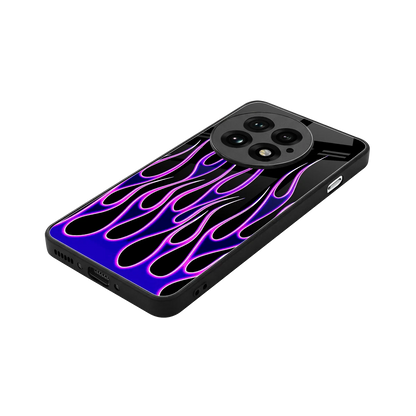 Flames Purple Inferno stylish phone case for oneplus 13 | glossy glass and slim fit