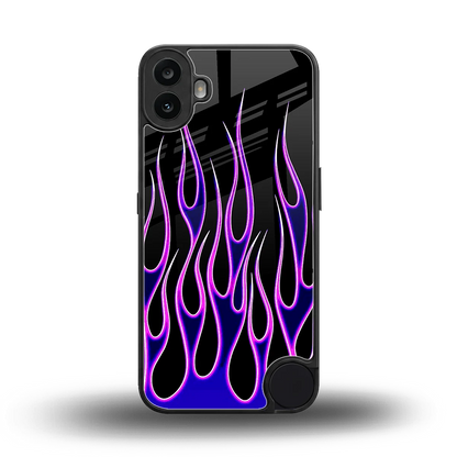 Flames Purple Inferno back phone cover | glass case for cmf nothing phone 1