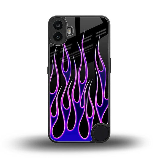 Flames Purple Inferno back phone cover | glass case for cmf nothing phone 1