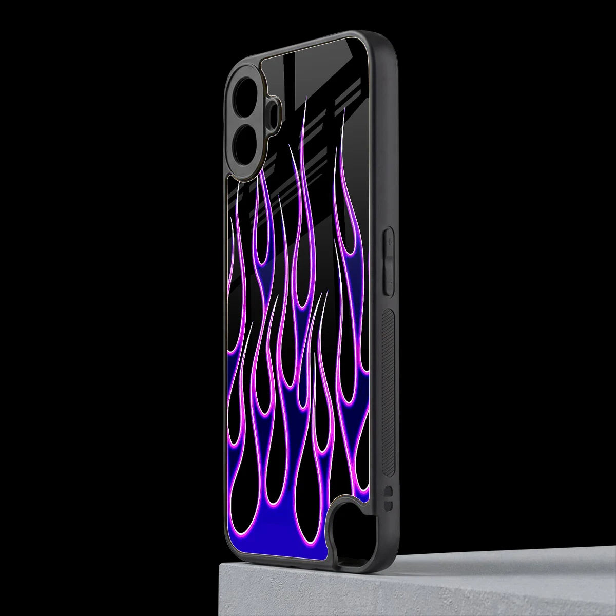 Flames Purple Inferno cmf nothing phone 1 mobile cover | shockproof glass phone case