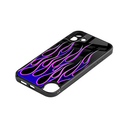 Flames Purple Inferno stylish phone case for cmf nothing phone 1 | glossy glass and slim fit