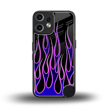 Flames Purple Inferno back phone cover | glass case for cmf nothing phone 2 pro
