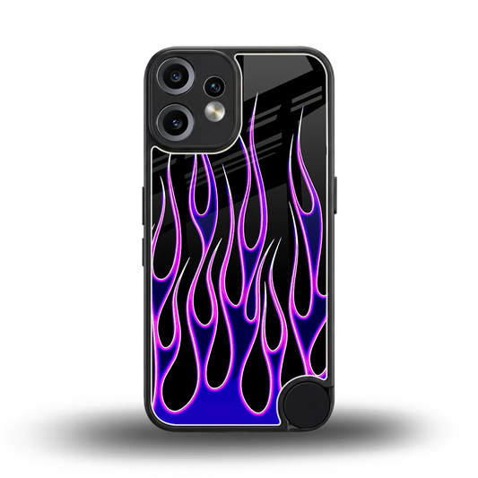 Flames Purple Inferno back phone cover | glass case for cmf nothing phone 2 pro