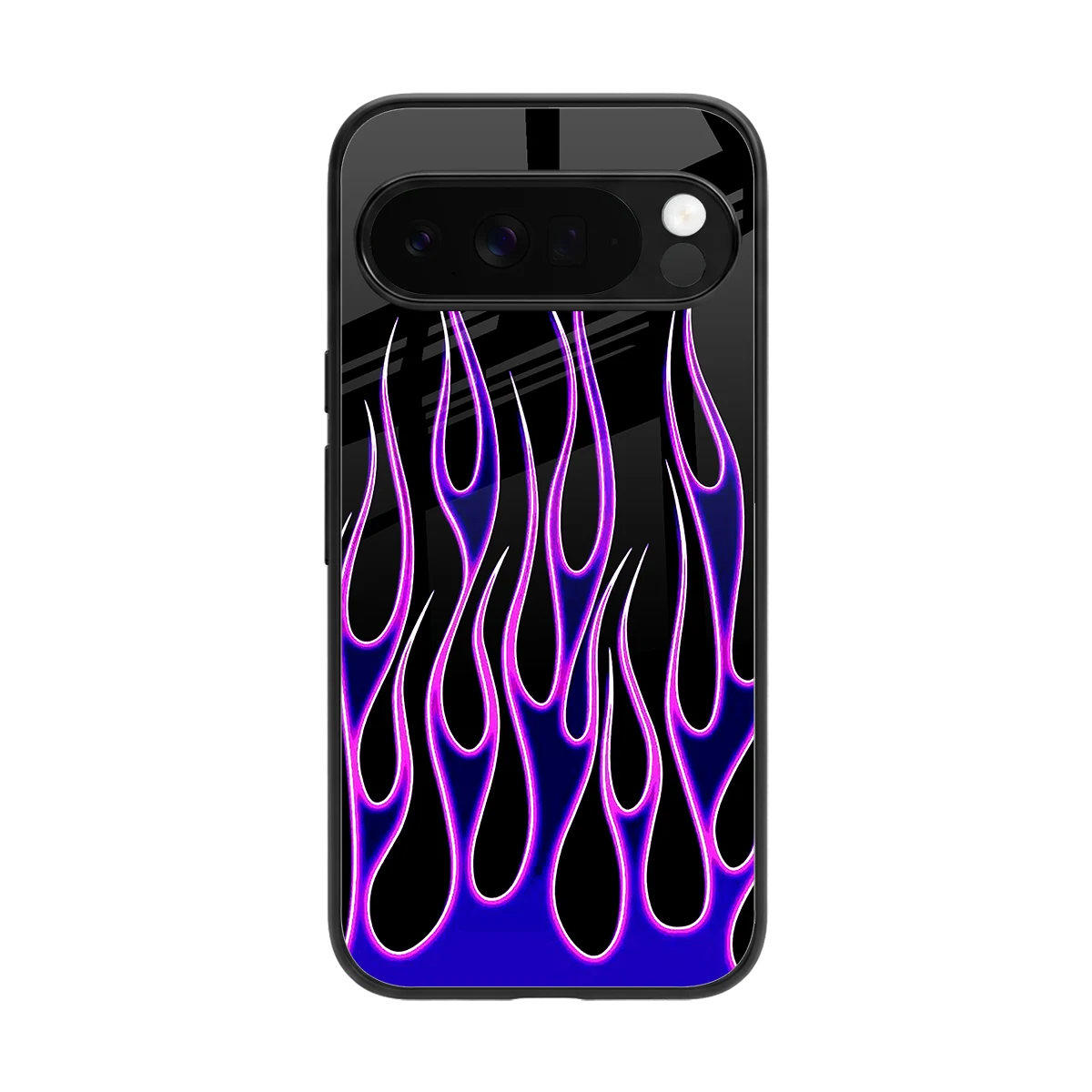 Flames Purple Inferno back phone cover | glass case for google pixel 10 pro xl