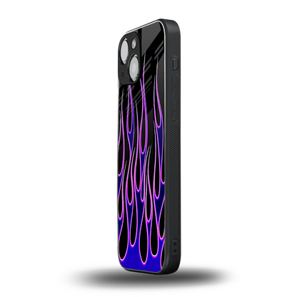 Flames Purple Inferno iphone 13 mini mobile cover | shockproof glass phone case