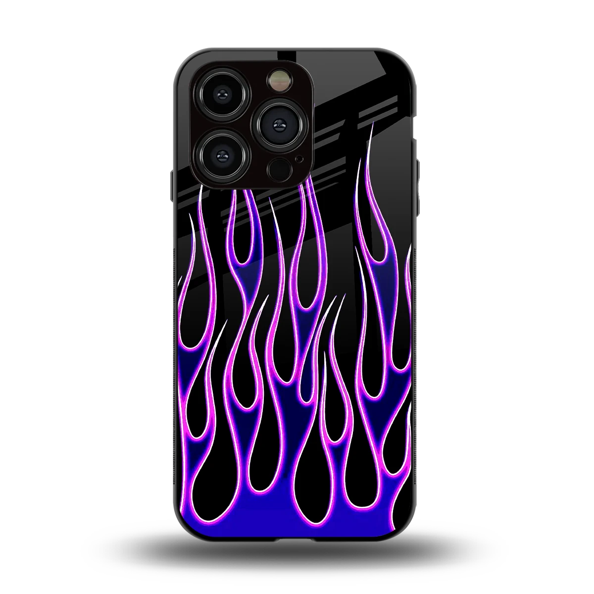 Flames Purple Inferno back phone cover | glass case for iphone 13 pro