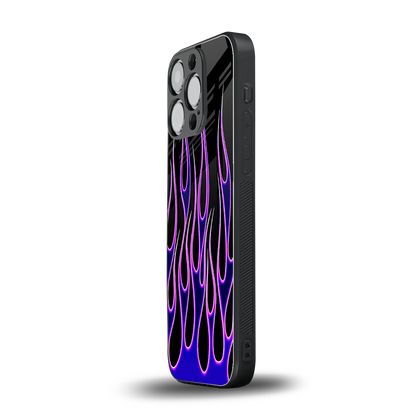 Flames Purple Inferno iphone 13 pro mobile cover | shockproof glass phone case
