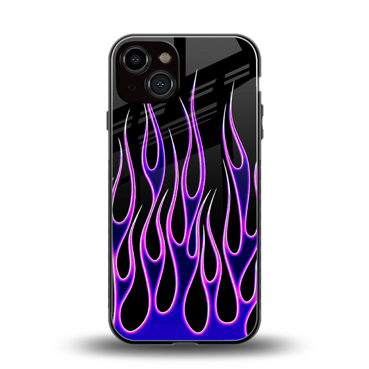 Flames Purple Inferno back phone cover | glass case for iphone 13