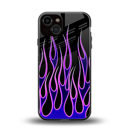 Flames Purple Inferno back phone cover | glass case for iphone 14
