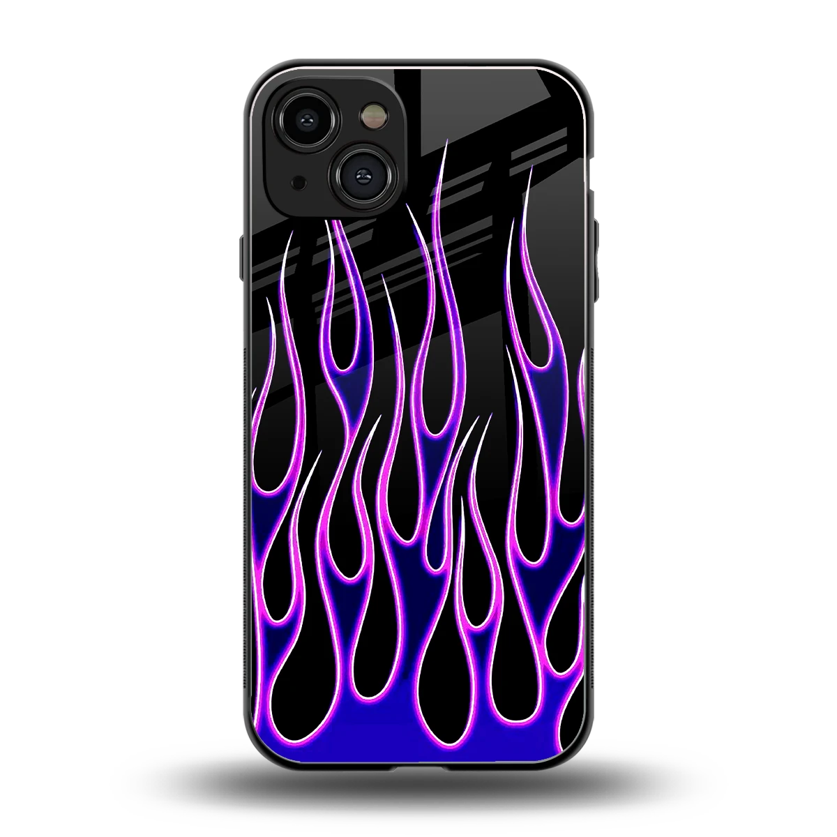 Flames Purple Inferno back phone cover | glass case for iphone 15