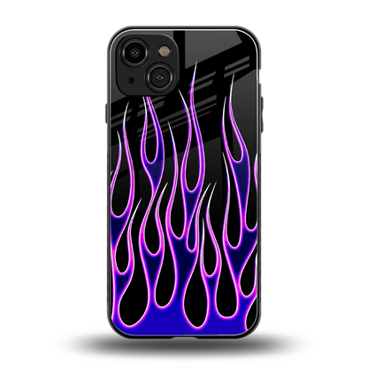 Flames Purple Inferno back phone cover | glass case for iphone 15