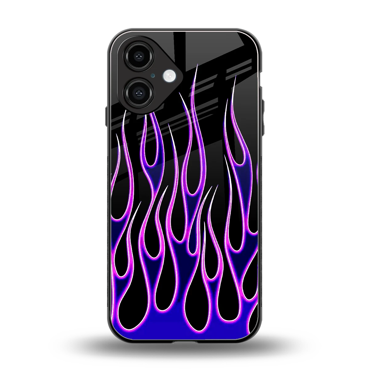 Flames Purple Inferno back phone cover | glass case for iphone 16