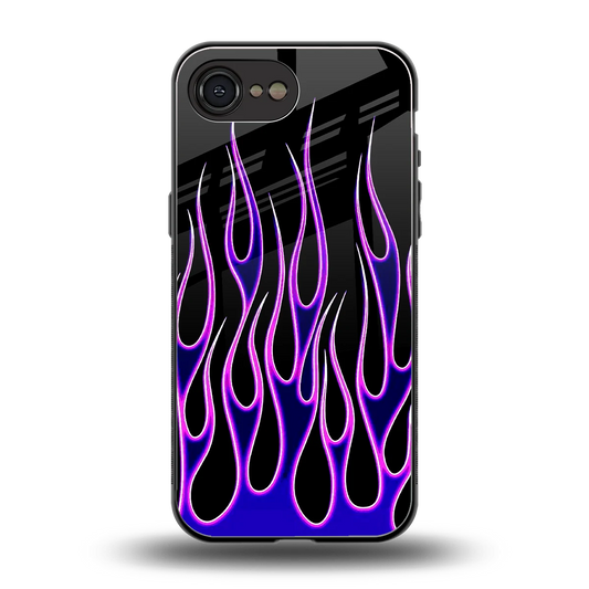 Flames Purple Inferno back phone cover | glass case for iphone 16e