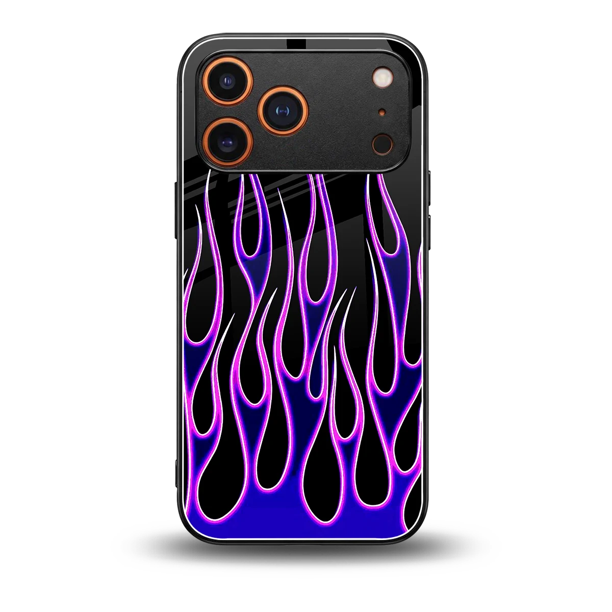 Flames Purple Inferno back phone cover | glass case for iphone 17 pro