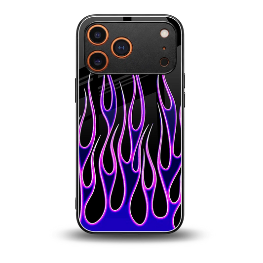 Flames Purple Inferno back phone cover | glass case for iphone 17 pro max