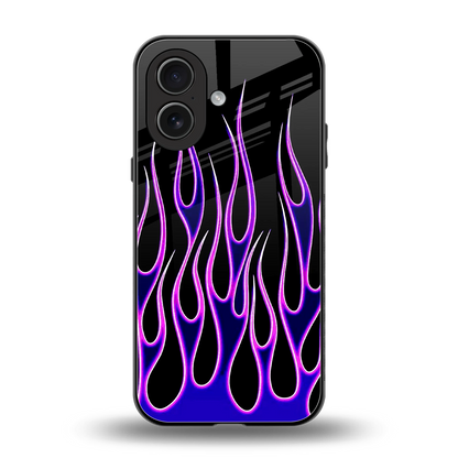 Flames Purple Inferno back phone cover | glass case for iphone 17