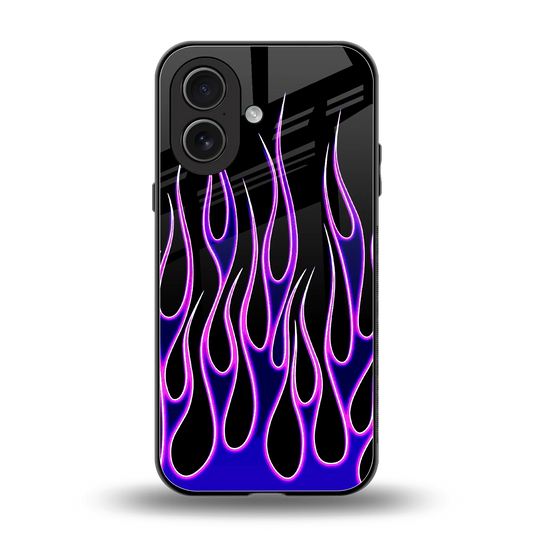 Flames Purple Inferno back phone cover | glass case for iphone 17