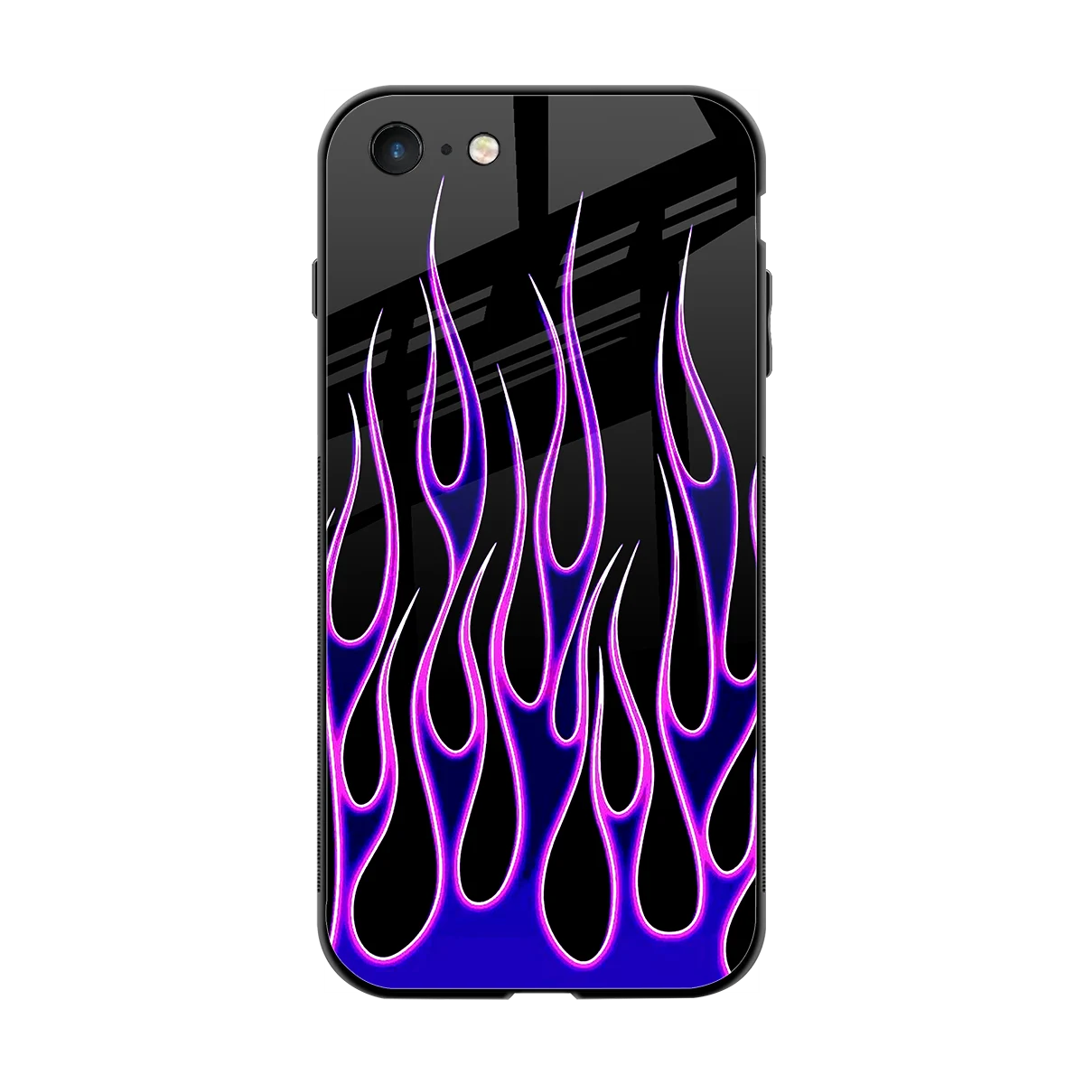 Flames Purple Inferno back phone cover | glass case for iphone 7
