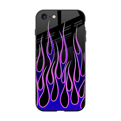 Flames Purple Inferno back phone cover | glass case for iphone 7